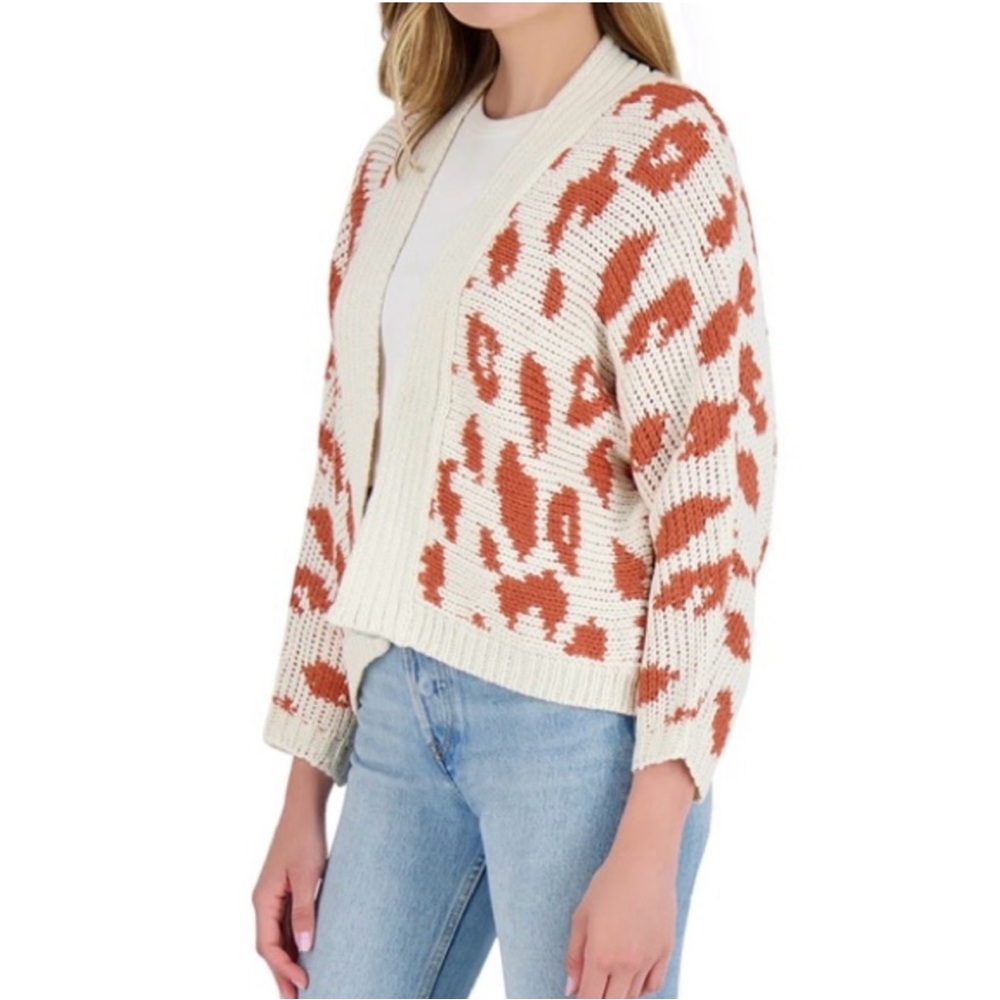 BB Dakota Orange Leopard Cardigab